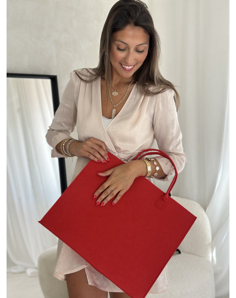 VILTEN DRAAGTAS "GRENOBLE"- ROOD - L (42x12x35cm)