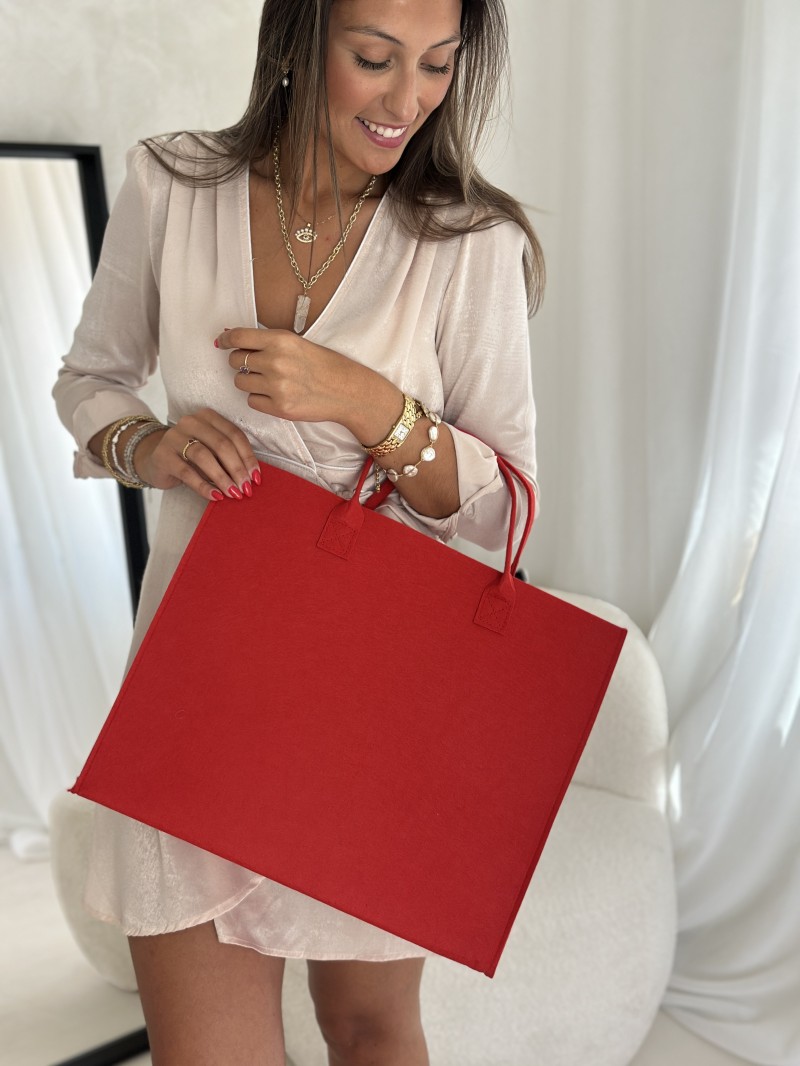 VILTEN DRAAGTAS "GRENOBLE"- ROOD - L (42x12x35cm)