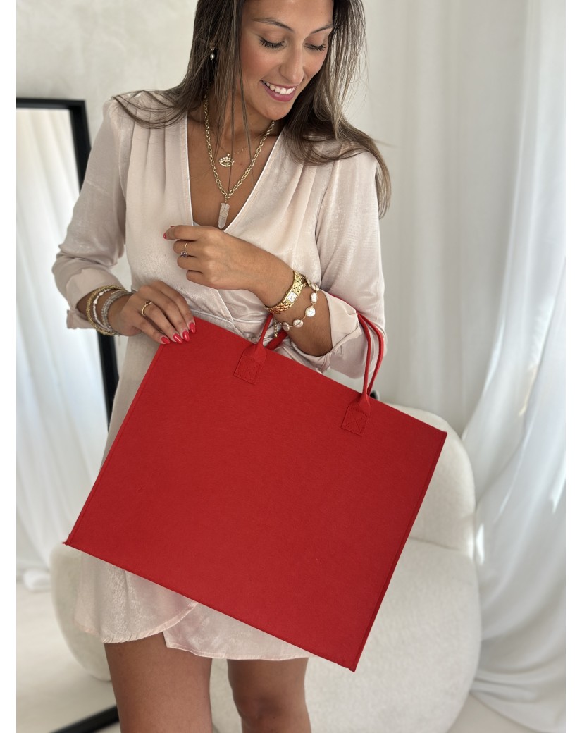 VILTEN DRAAGTAS "GRENOBLE"- ROOD - L (42x12x35cm)