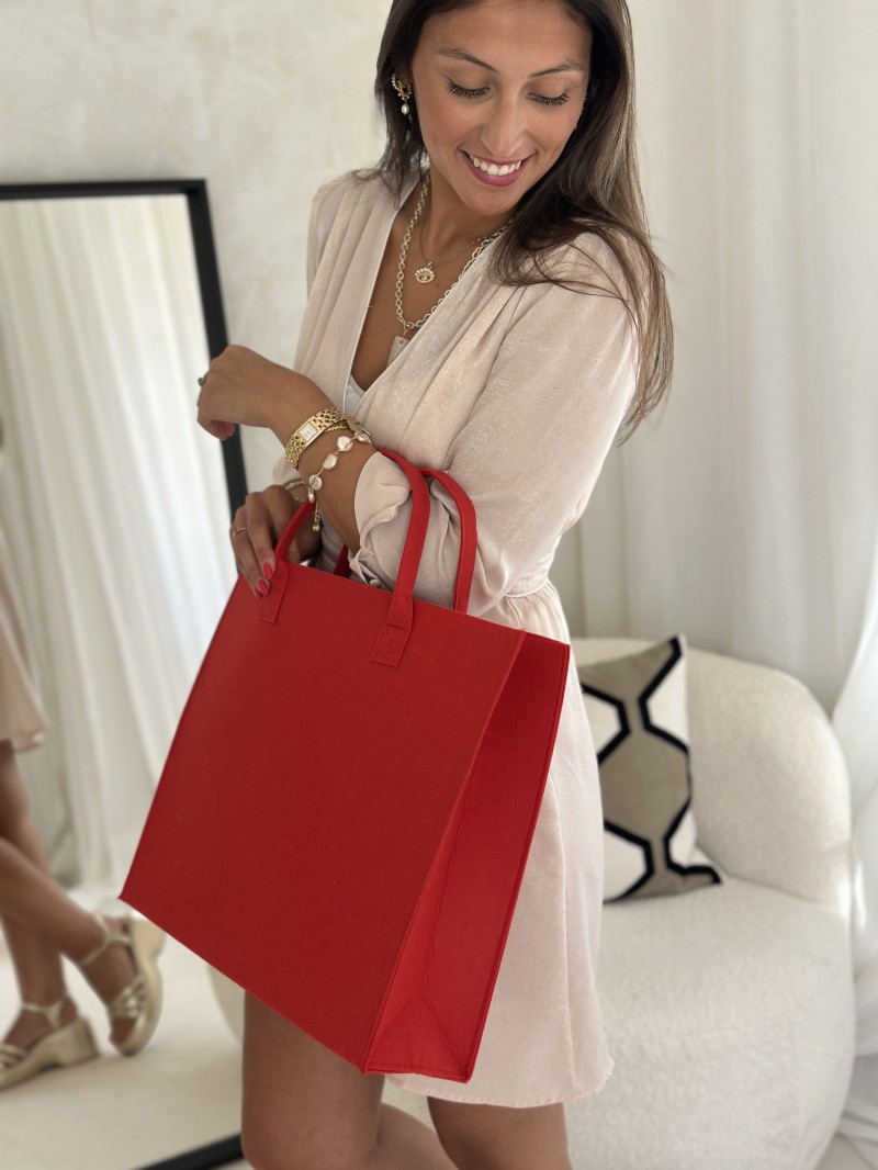 VILTEN DRAAGTAS "GRENOBLE"- ROOD - L (42x12x35cm)