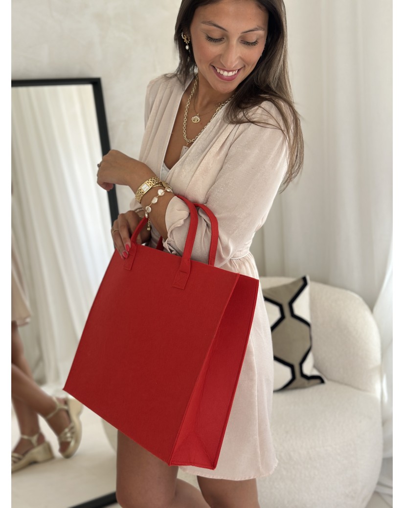 VILTEN DRAAGTAS "GRENOBLE"- ROOD - L (42x12x35cm)