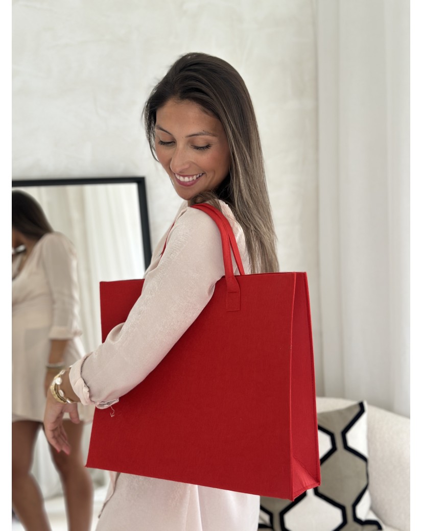 VILTEN DRAAGTAS "GRENOBLE"- ROOD - L (42x12x35cm)