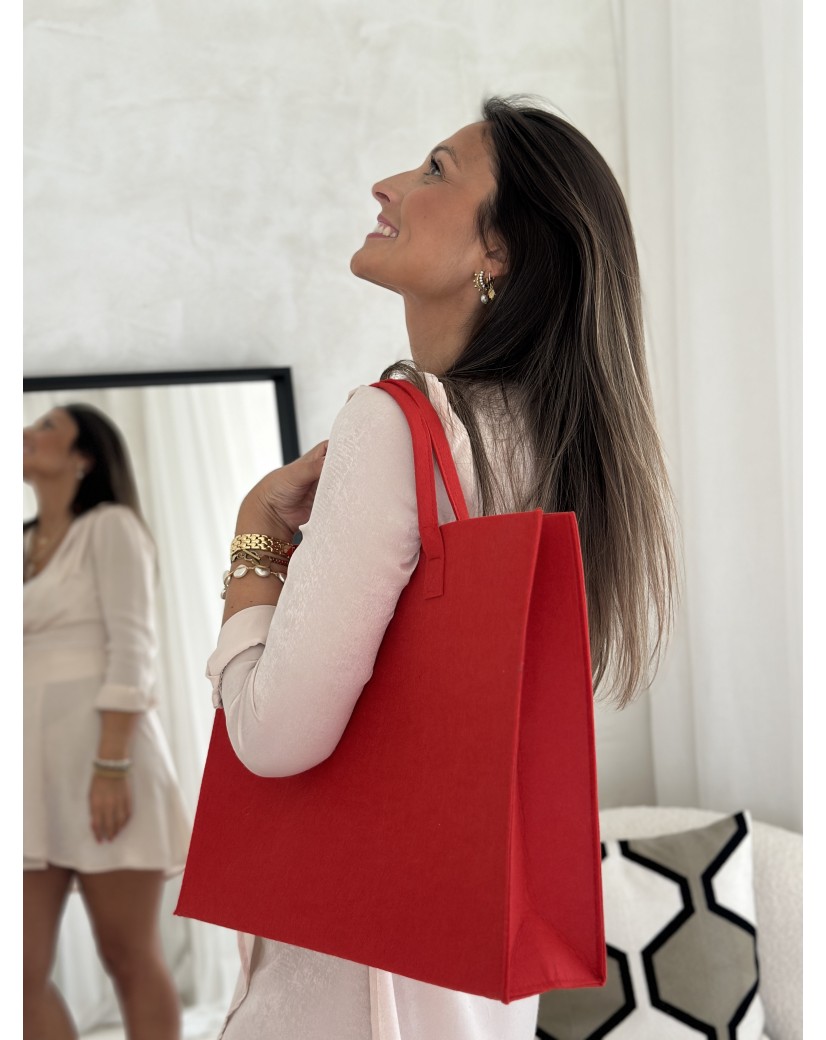 VILTEN DRAAGTAS "GRENOBLE"- ROOD - L (42x12x35cm)