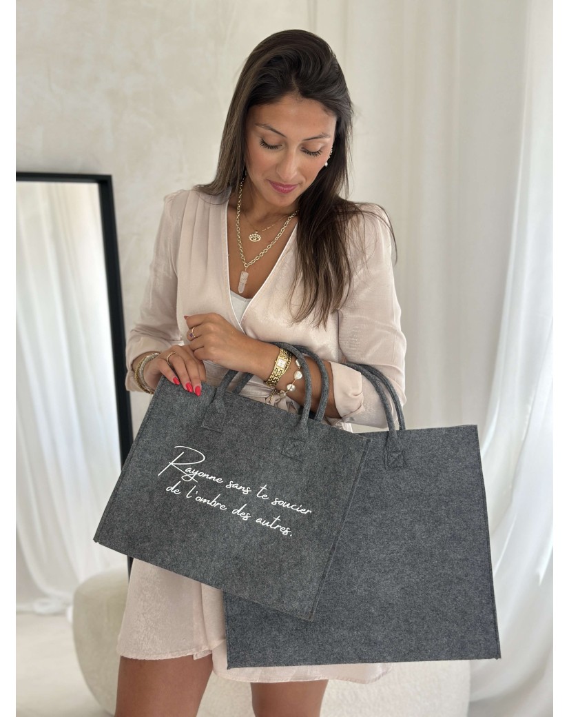 GRENOBLE Bag – Grey – L (42.5x11x36 cm)