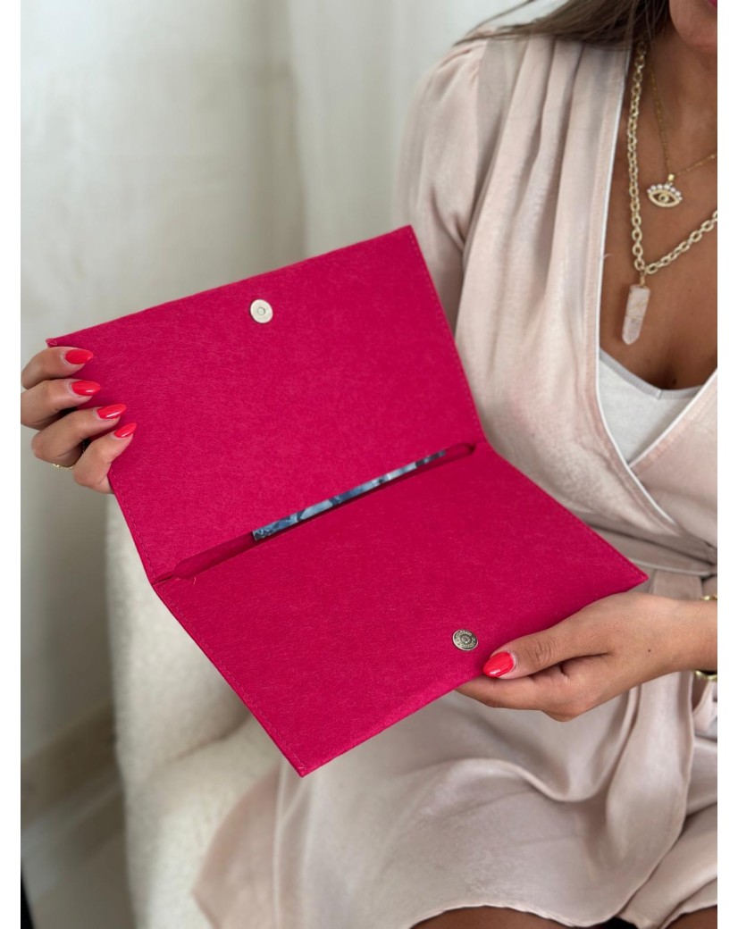 Pochette Feutrine Fuchsia – Personnalisable avec votre logo