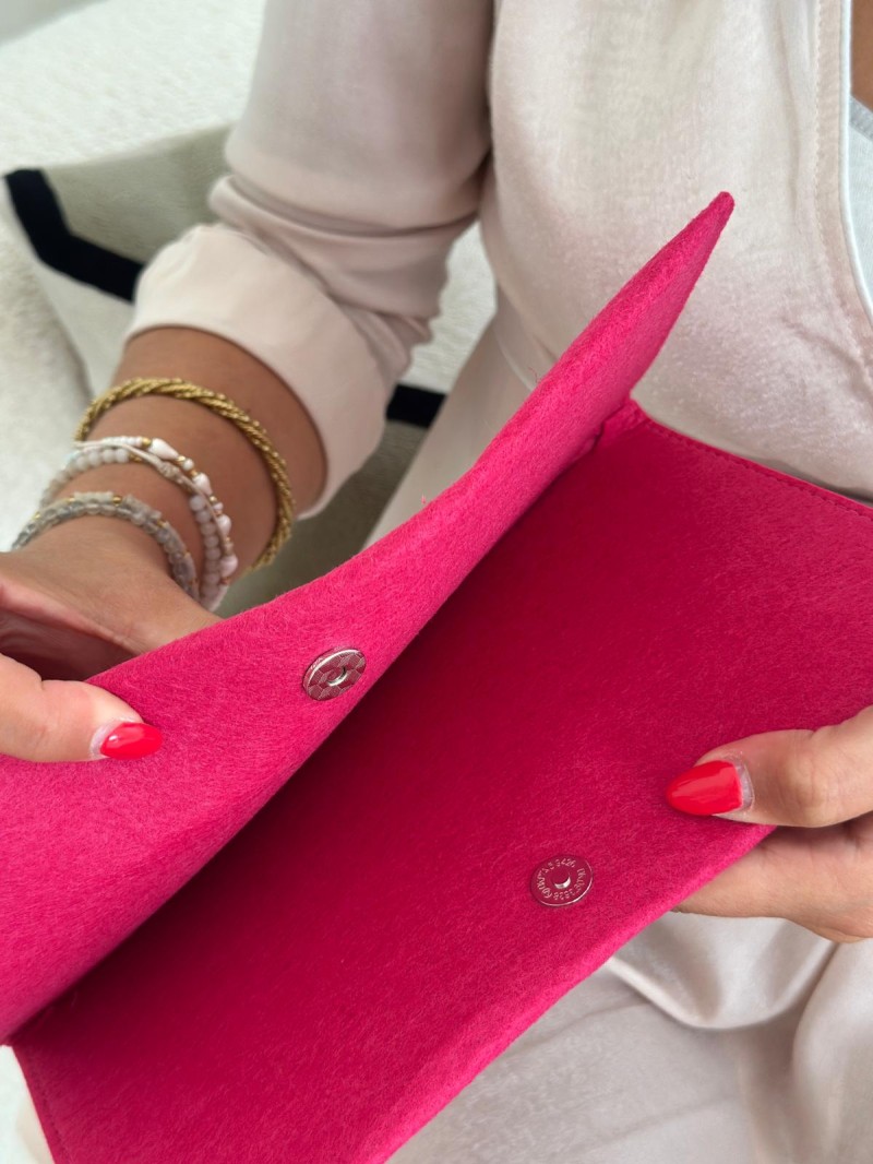 Pochette Feutrine Fuchsia – Personnalisable avec votre logo