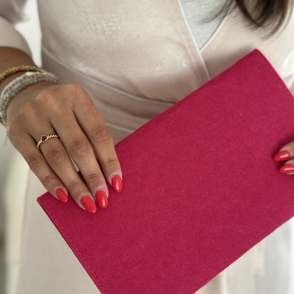 Pochette Feutrine Fuchsia – Personnalisable avec votre logo