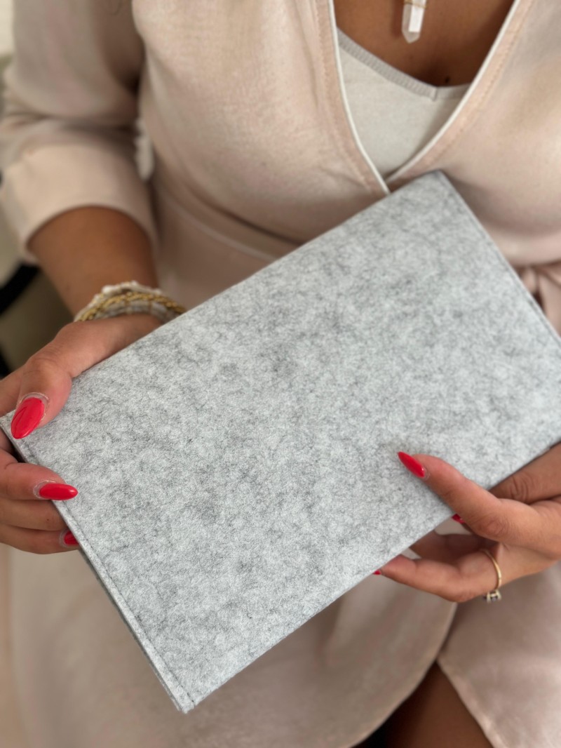 ESTUCHE GRENOBLE - GRIS CLARO (25 x 15 cm)