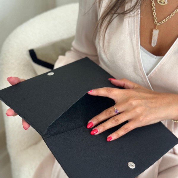 Pochette Feutrine Noir – Personnalisable avec votre logo