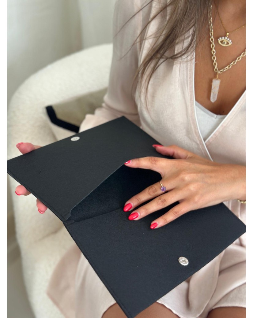 Pochette Feutrine Noir – Personnalisable avec votre logo