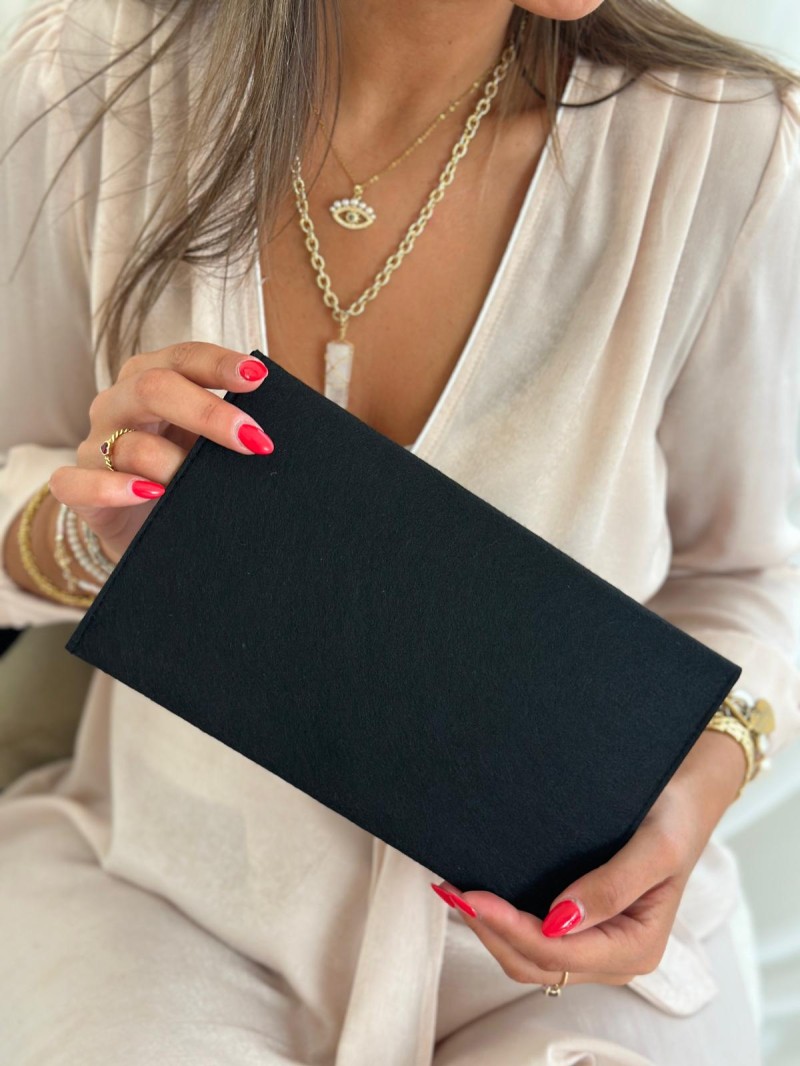POCHETTE GRENOBLE - ZWART (25 x 15 cm)