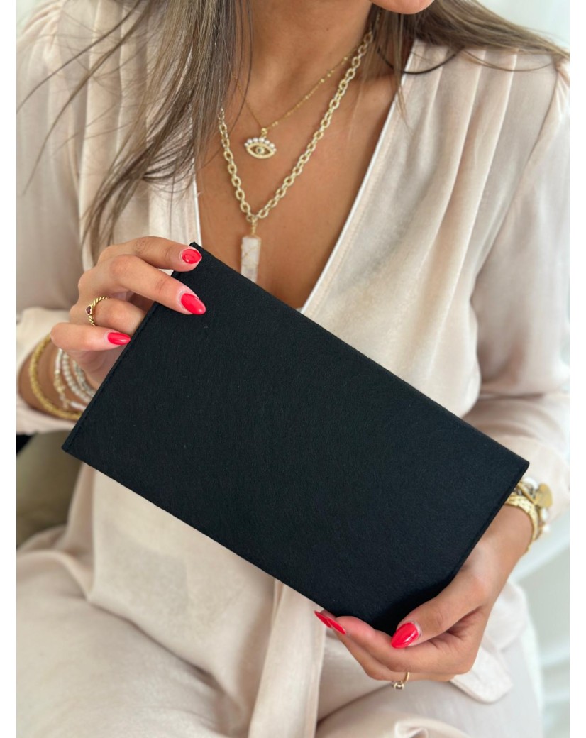 POCHETTE GRENOBLE - ZWART (25 x 15 cm)