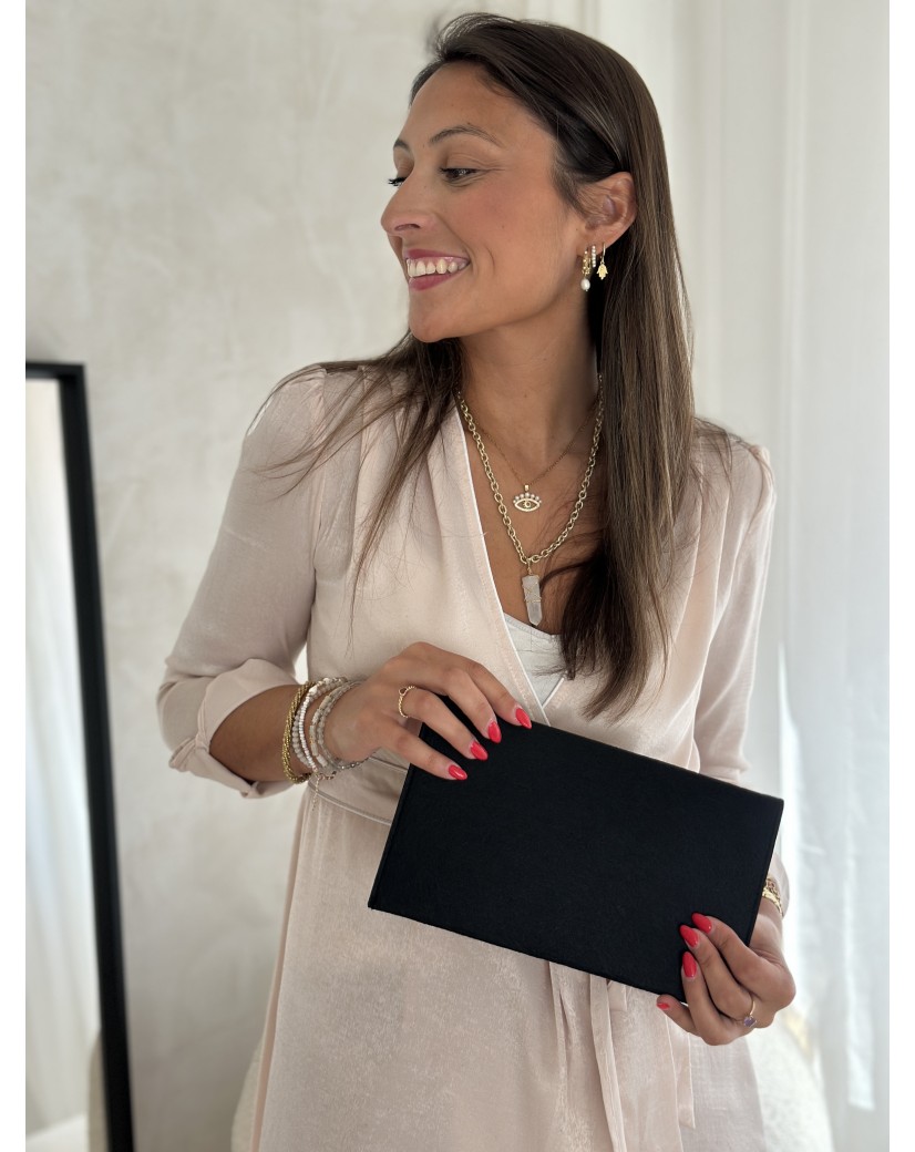 Pochette Feutrine Noir – Personnalisable avec votre logo