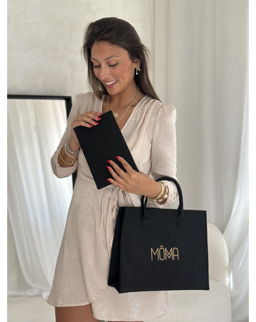 Pochette Feutrine Noir – Personnalisable avec votre logo