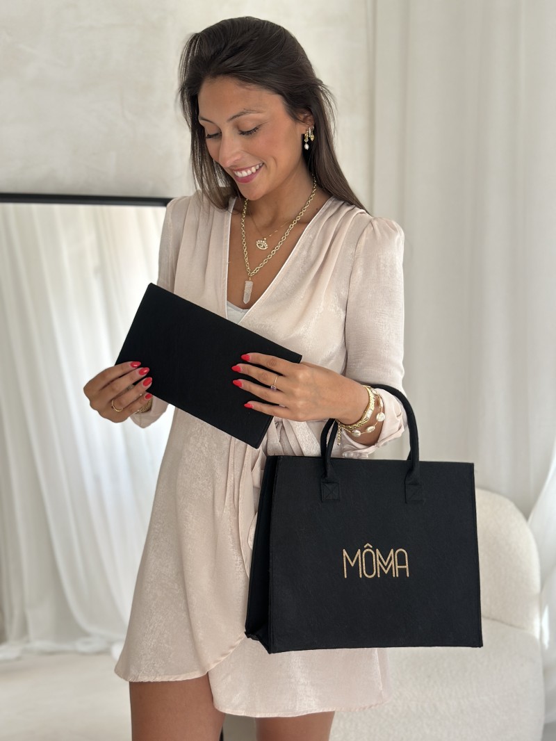 Pochette Feutrine Noir – Personnalisable avec votre logo