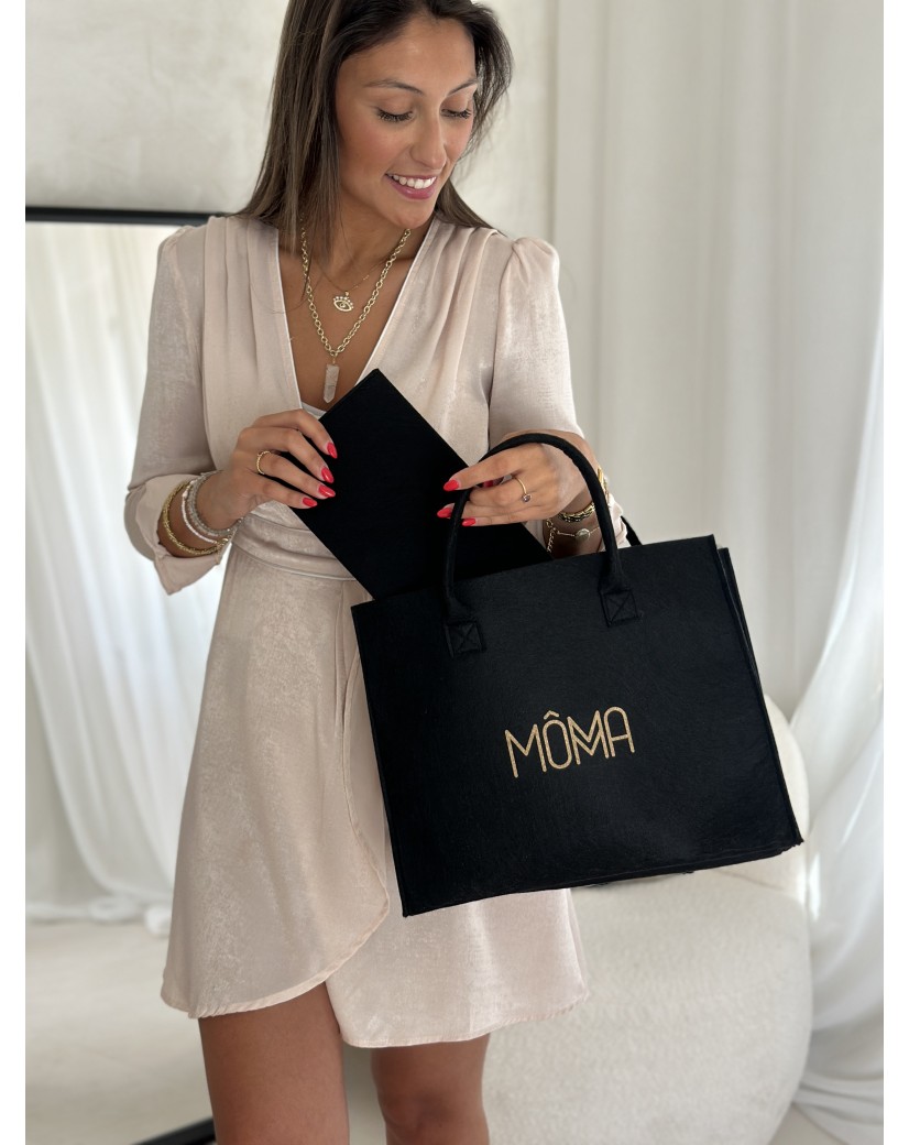 Pochette Feutrine Noir – Personnalisable avec votre logo
