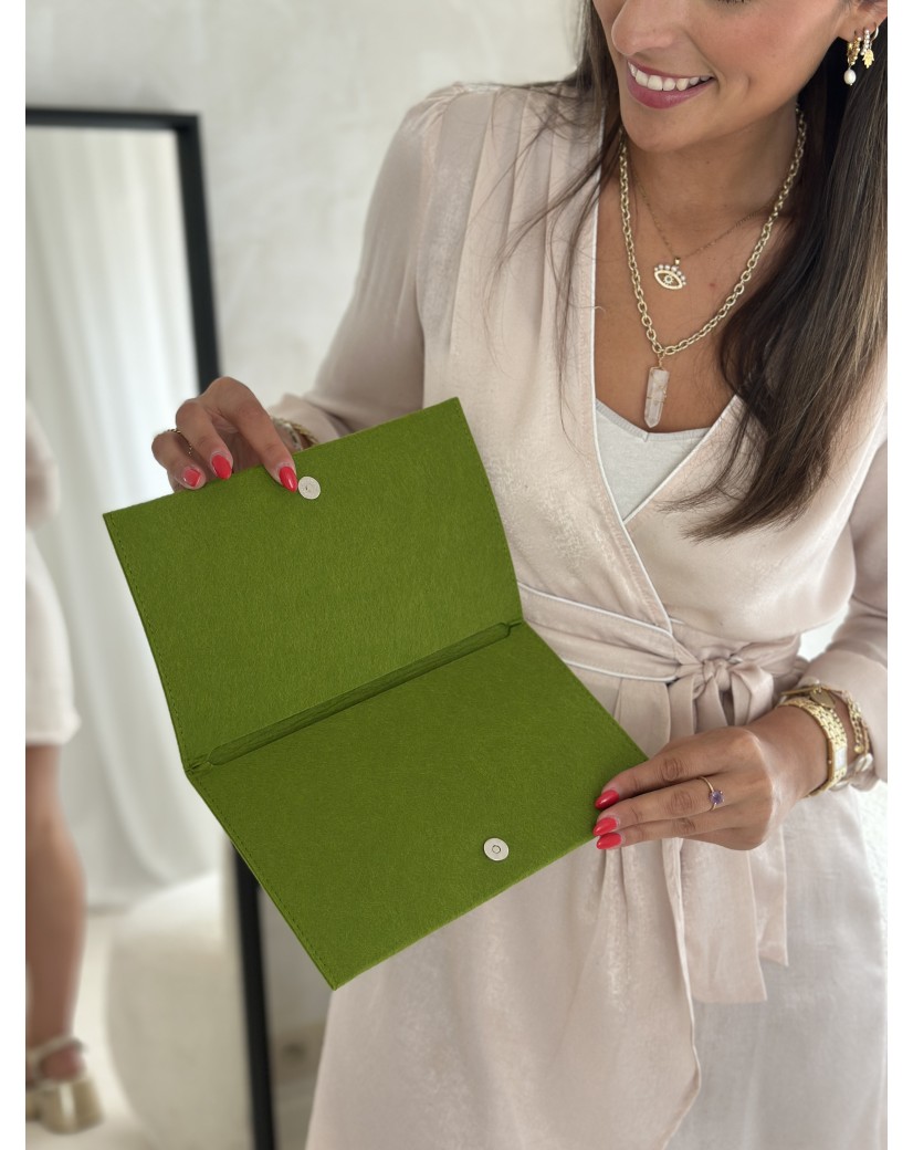 Pochette Feutrine Vert – Personnalisable avec votre logo