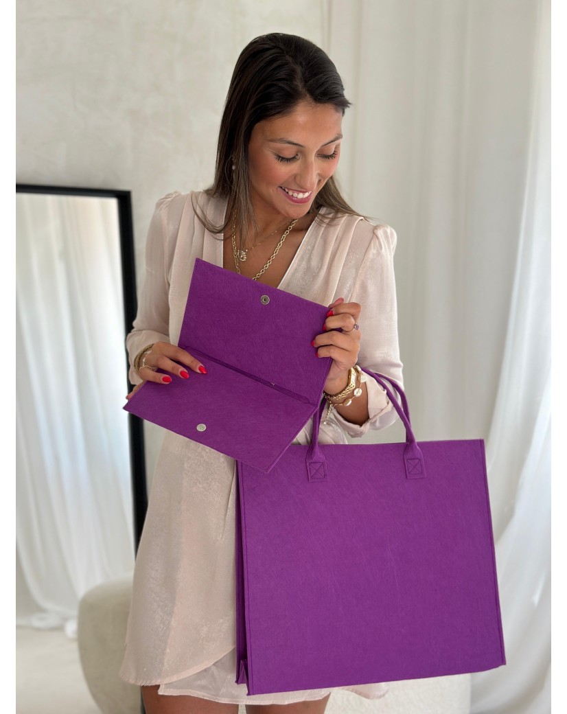 GRENOBLE POUCH - MAUVE (25 x 15 cm)