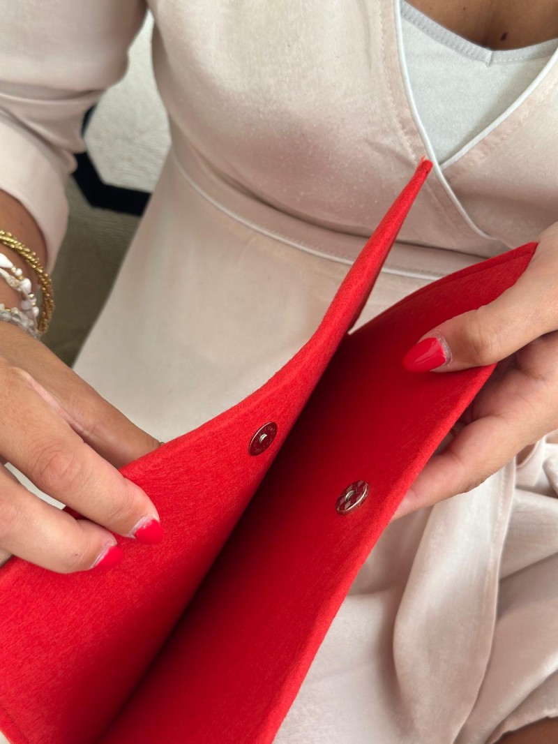Pochette Feutrine Rouge – Personnalisable avec votre logo
