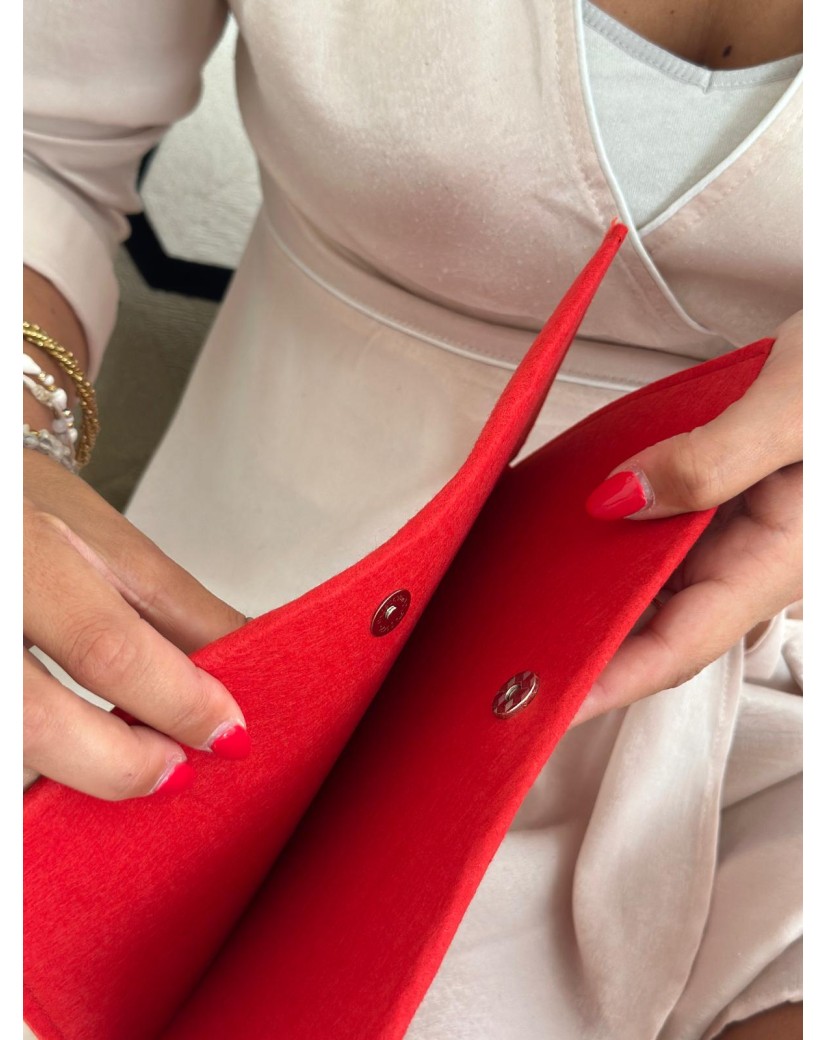 Pochette Feutrine Rouge – Personnalisable avec votre logo