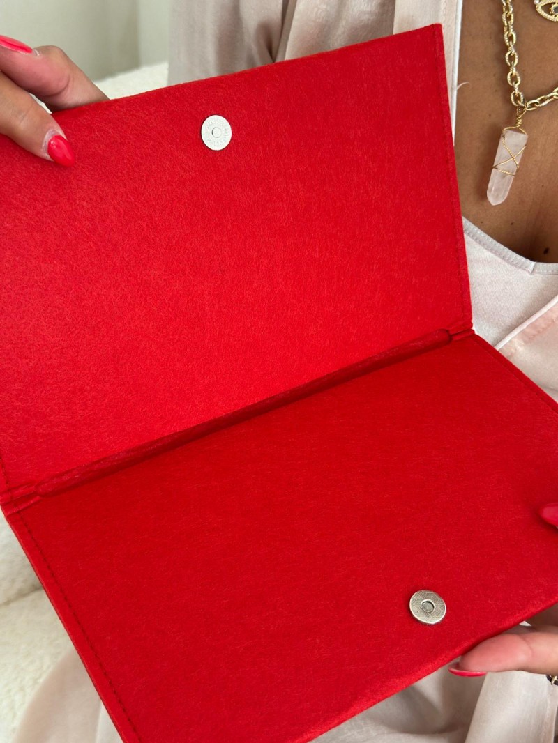 Pochette Feutrine Rouge – Personnalisable avec votre logo