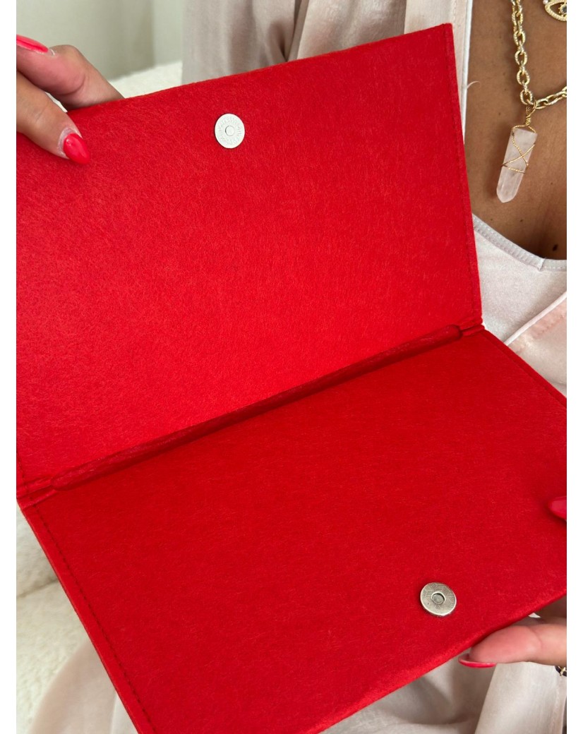 Pochette Feutrine Rouge – Personnalisable avec votre logo