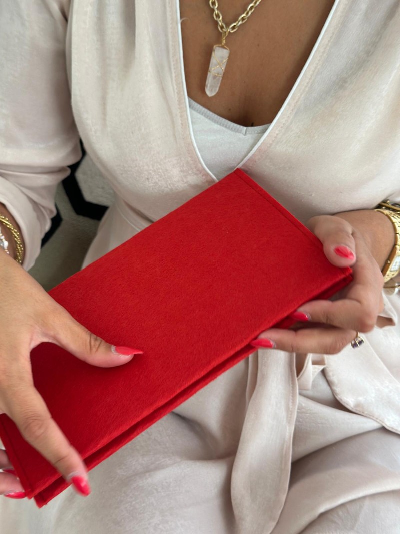 Pochette Feutrine Rouge – Personnalisable avec votre logo