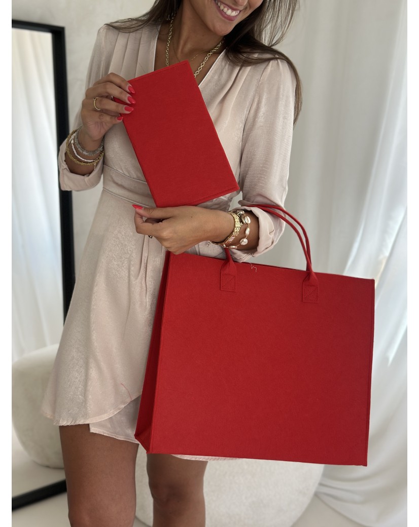 GRENOBLE POUCH - RED (25 x 15 cm)