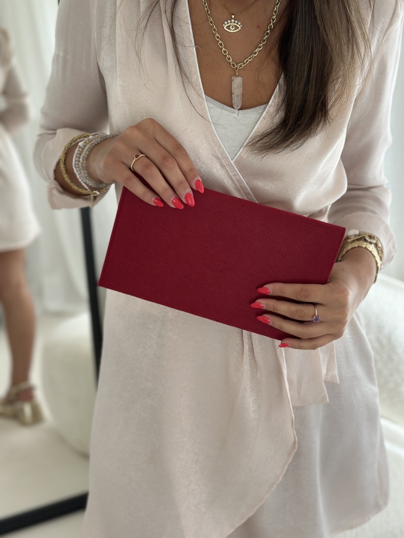 Pochette Feutrine Bordeaux – Personnalisable avec votre logo