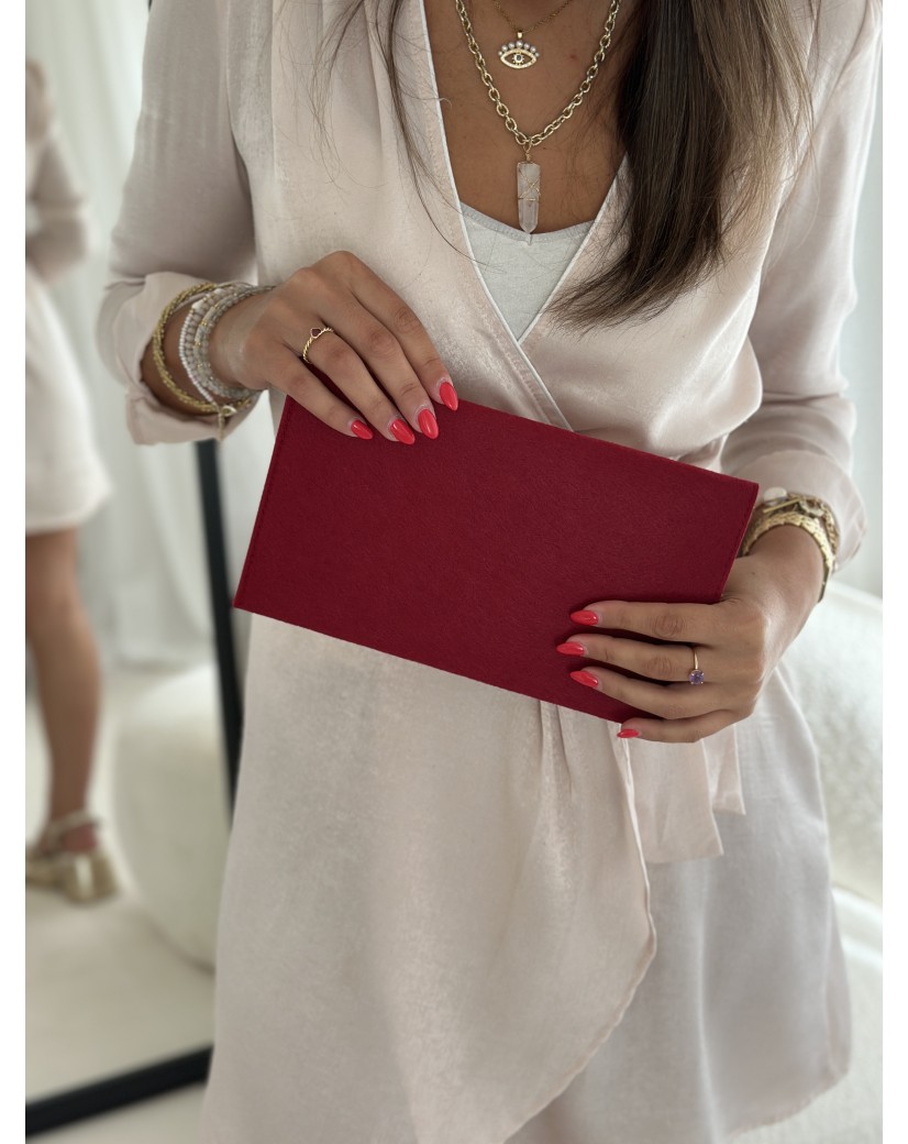 Praktisches Filz-Etui GRENOBLE Bordeaux  – individuell bedruckbar