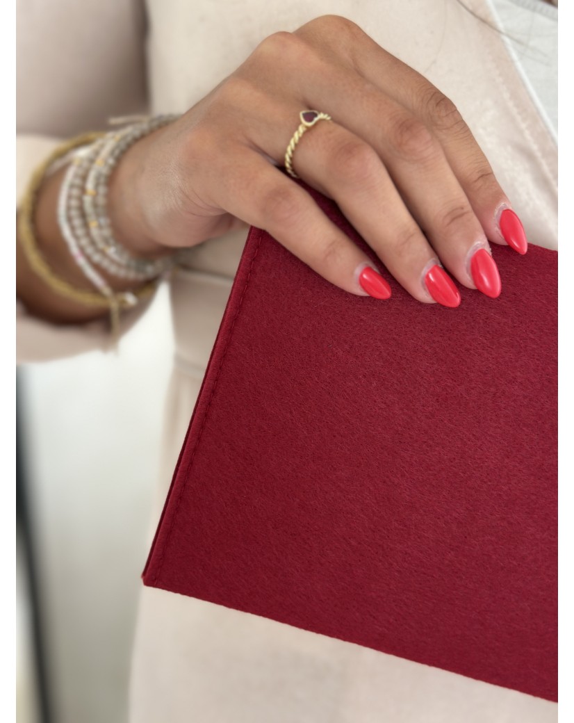 Praktisches Filz-Etui GRENOBLE Bordeaux  – individuell bedruckbar