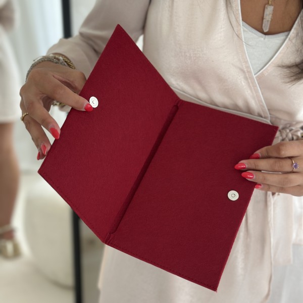 Pochette Feutrine Bordeaux – Personnalisable avec votre logo