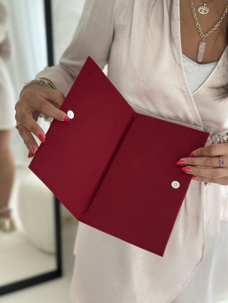 Praktisches Filz-Etui GRENOBLE Bordeaux  – individuell bedruckbar