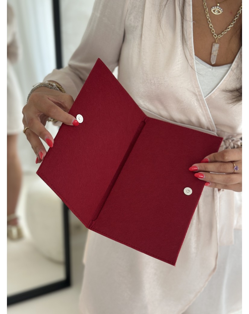 Praktisches Filz-Etui GRENOBLE Bordeaux  – individuell bedruckbar