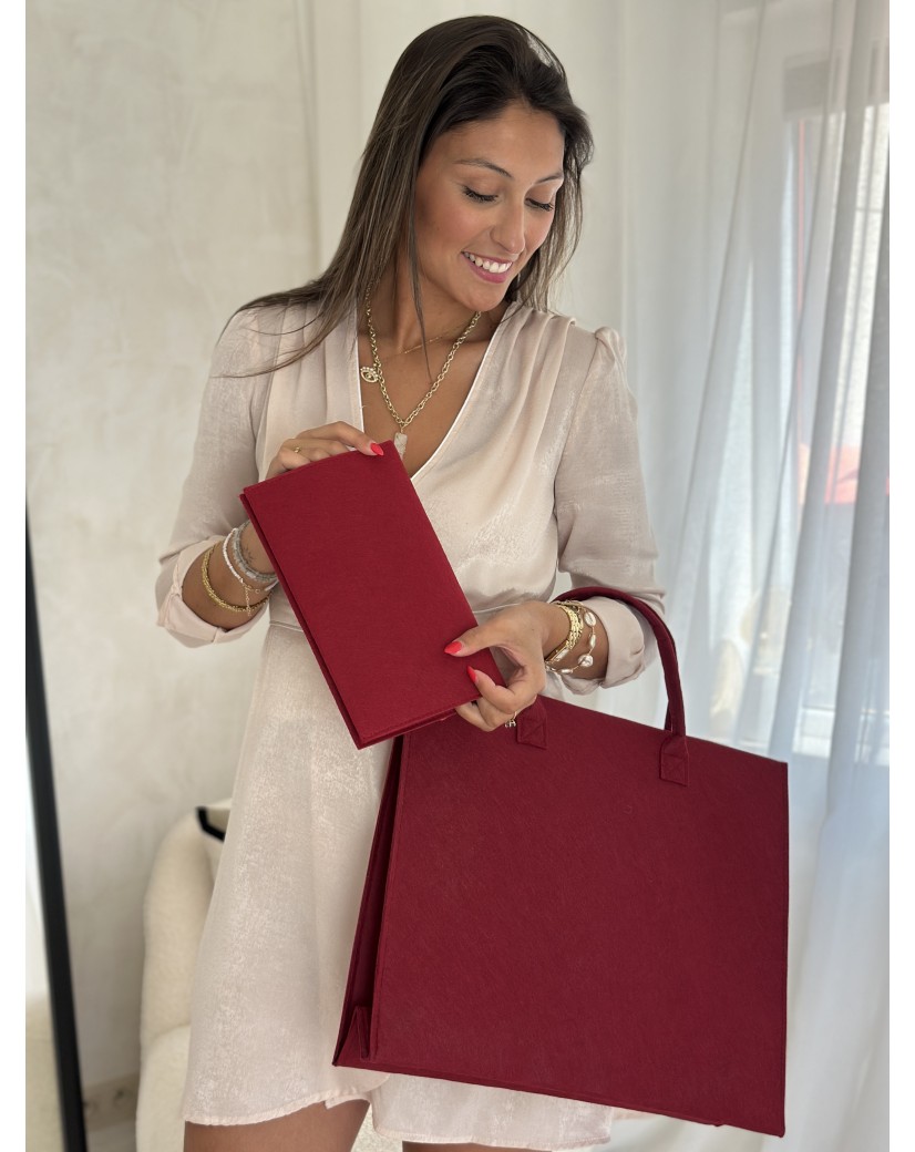 Praktisches Filz-Etui GRENOBLE Bordeaux  – individuell bedruckbar