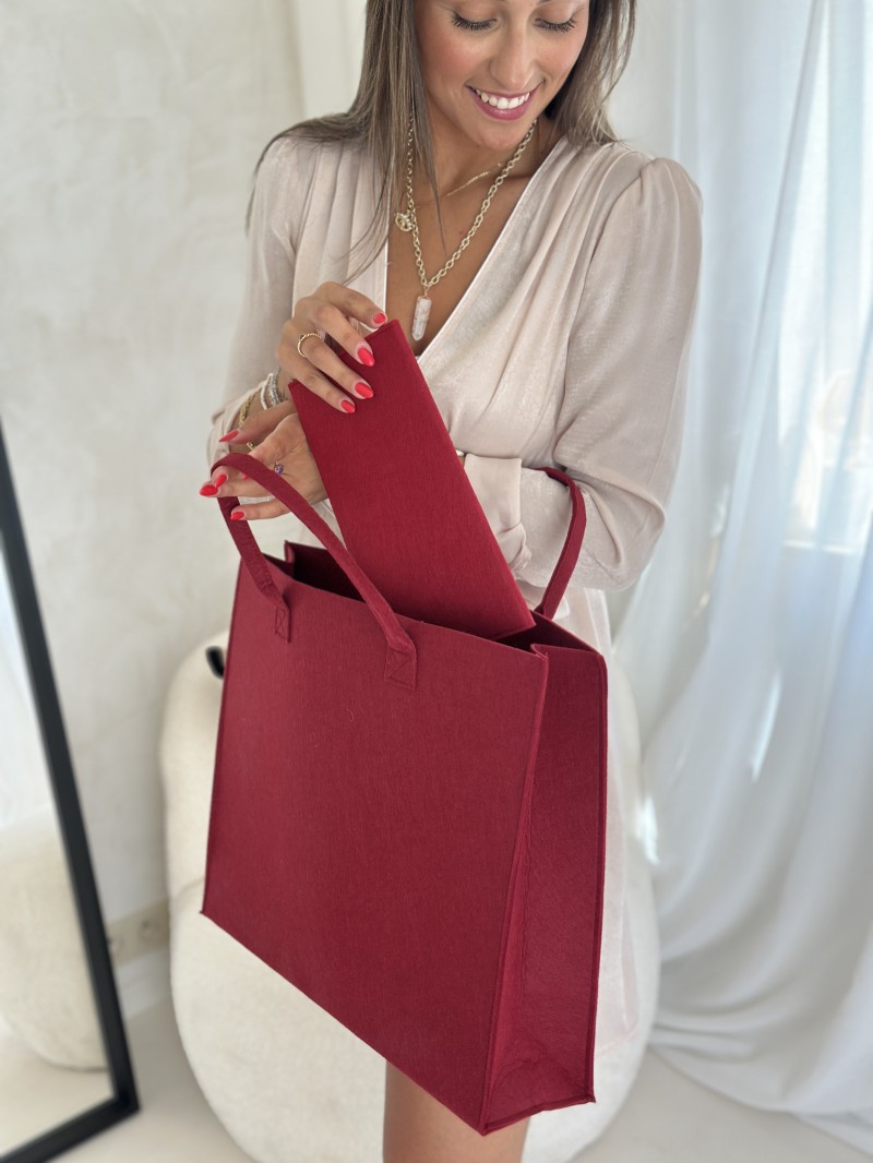 Pochette Feutrine Bordeaux – Personnalisable avec votre logo