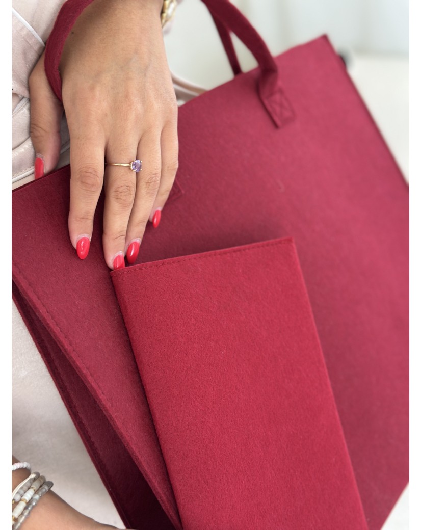 GRENOBLE POUCH - BORDEAUX (25 x 15 cm)