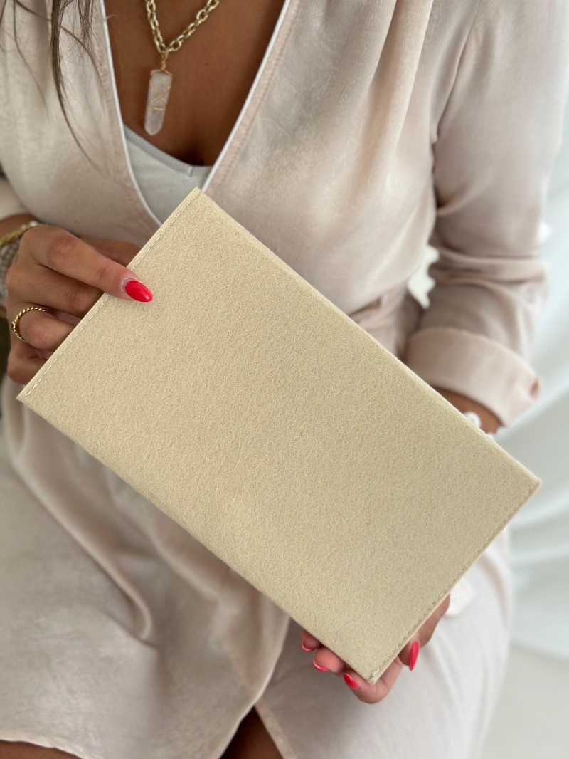 Praktisches Filz-Etui GRENOBLE Beige – individuell bedruckbar
