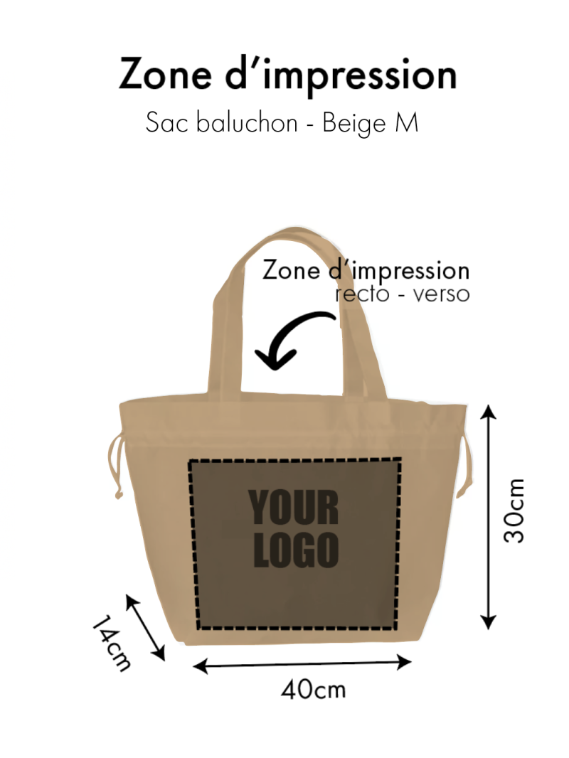 SAC NICE BEIGE - M (40x14x30cm)