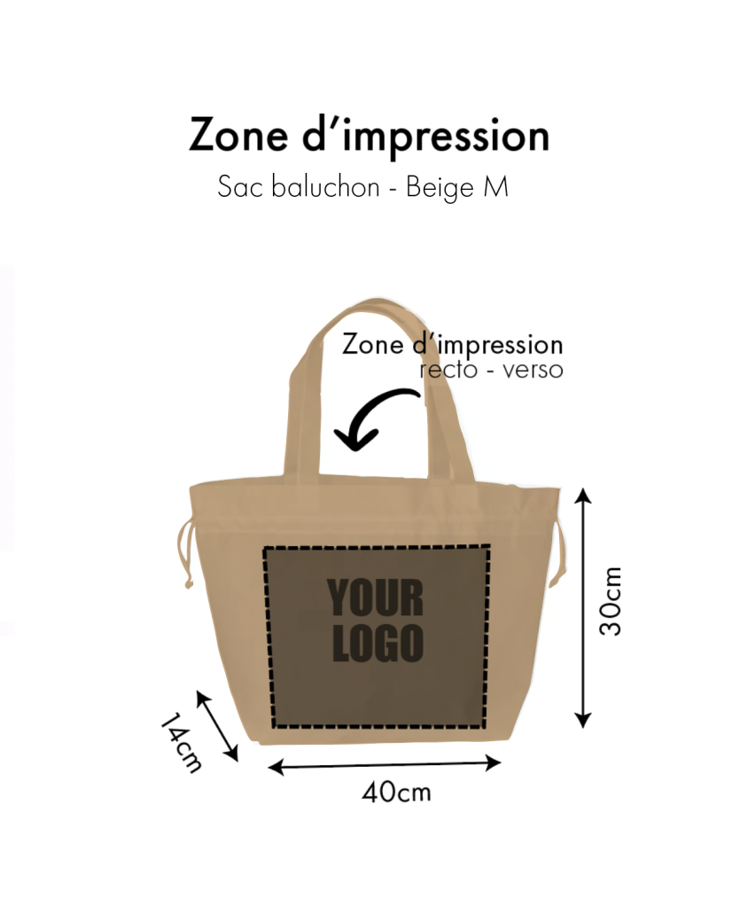 SAC NICE BEIGE - M (40x14x30cm)