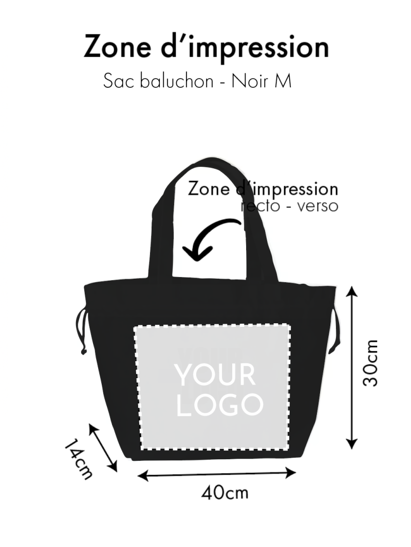 SAC NICE NOIR - M (40x14x30cm)