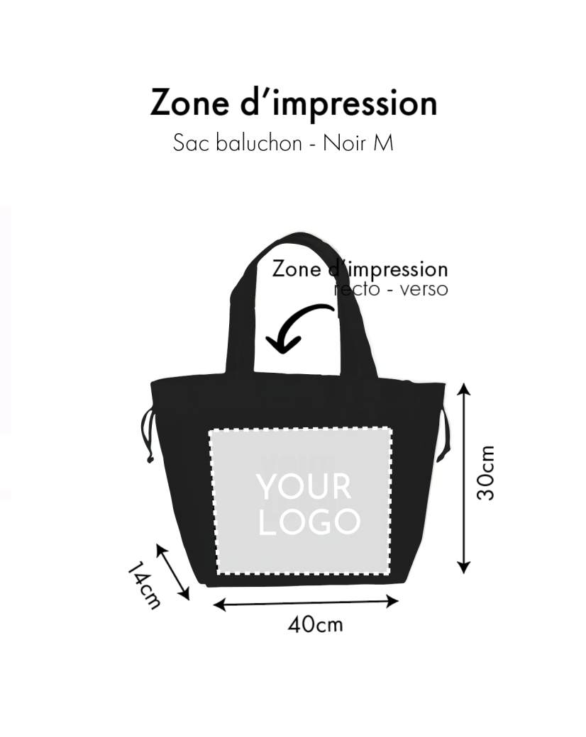 SAC NICE NOIR - M (40x14x30cm)