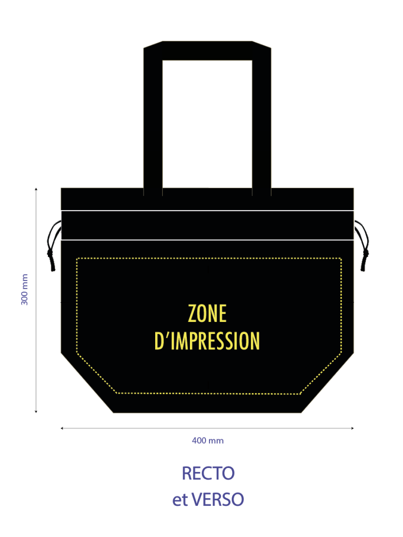 SAC NICE NOIR - M (40x14x30cm)