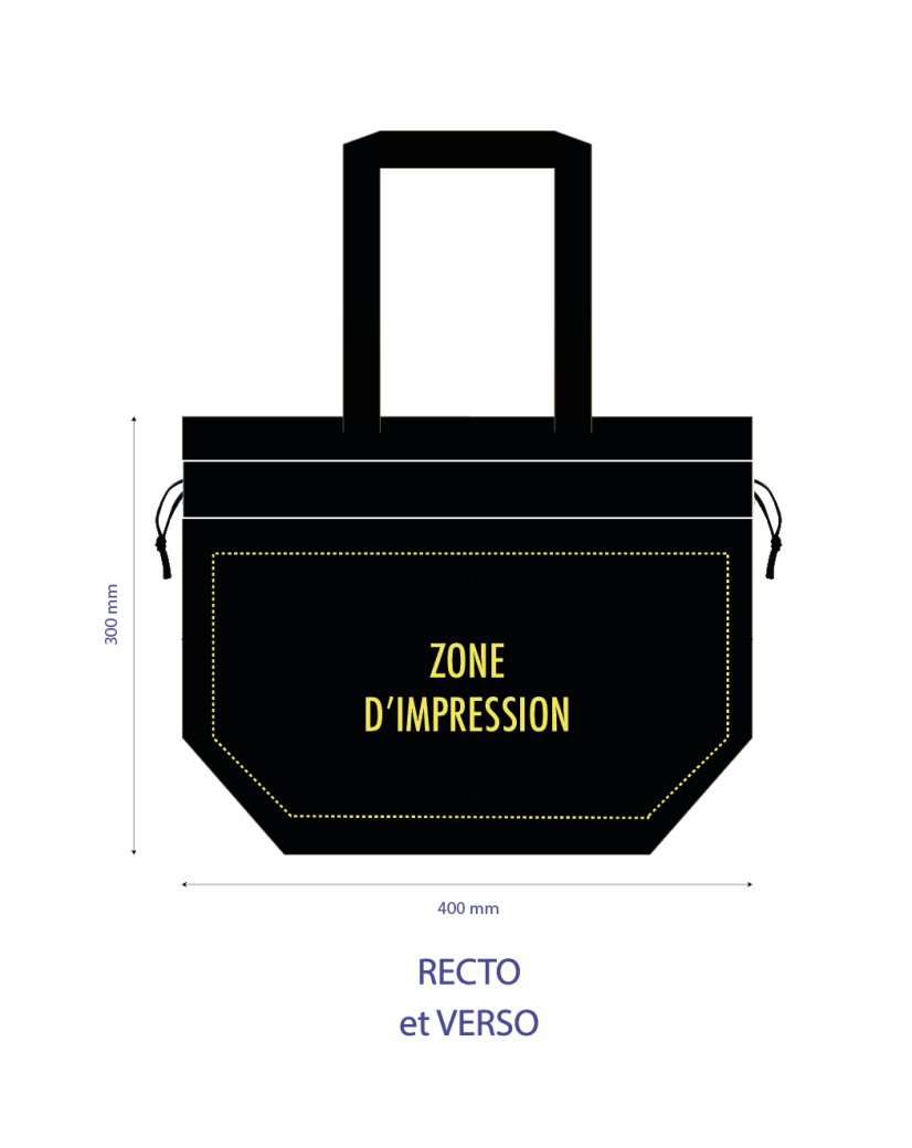 SAC NICE NOIR - M (40x14x30cm)