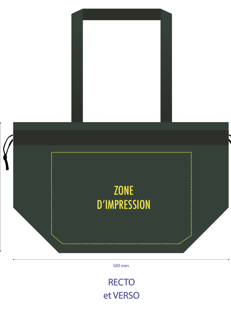 Bolso reutilizable Nice Verde Abeto L (58x24x35cm)
