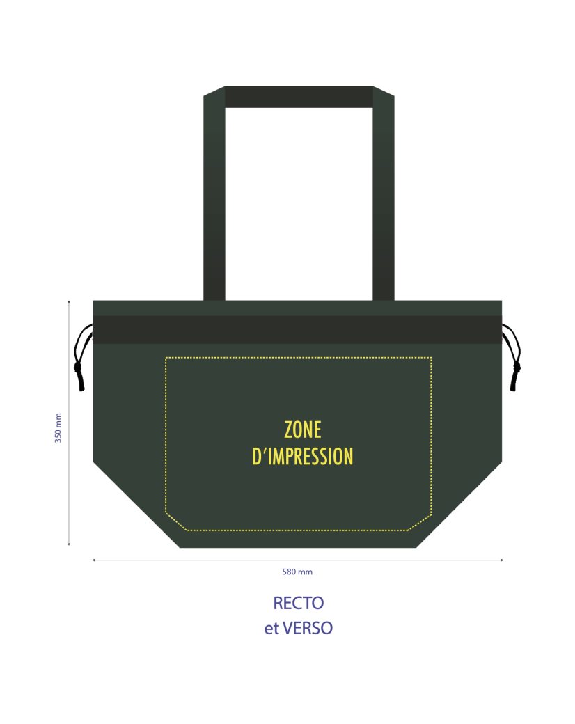 Bolso reutilizable Nice Verde Abeto L (58x24x35cm)