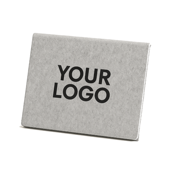 Pochette Feutrine gris clair – Personnalisable avec votre logo