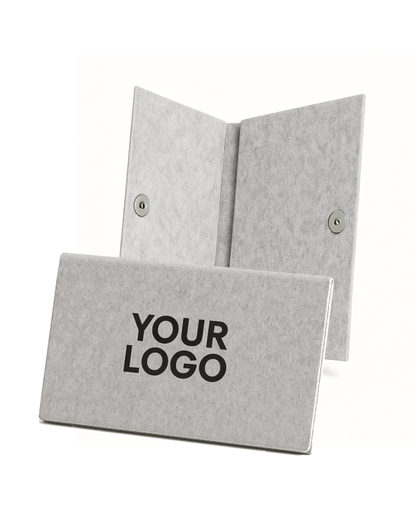 Pochette Feutrine gris clair – Personnalisable avec votre logo