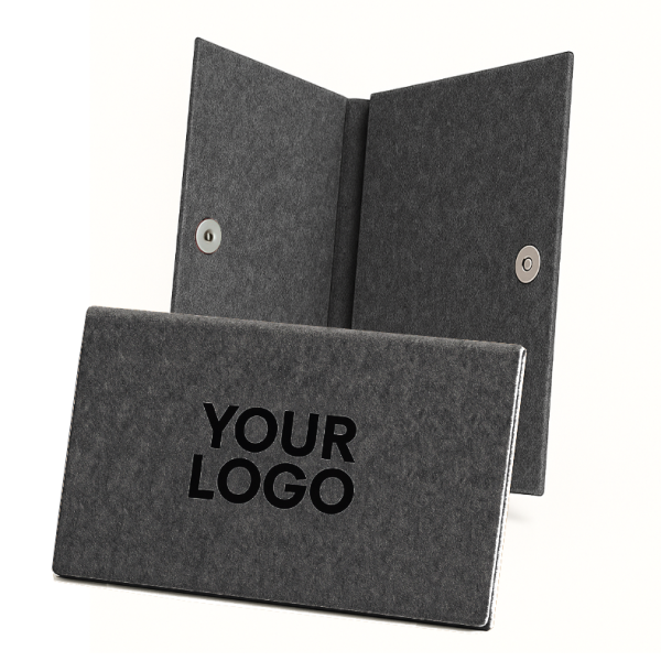 Pochette Feutrine Gris Foncé – Personnalisable avec votre logo