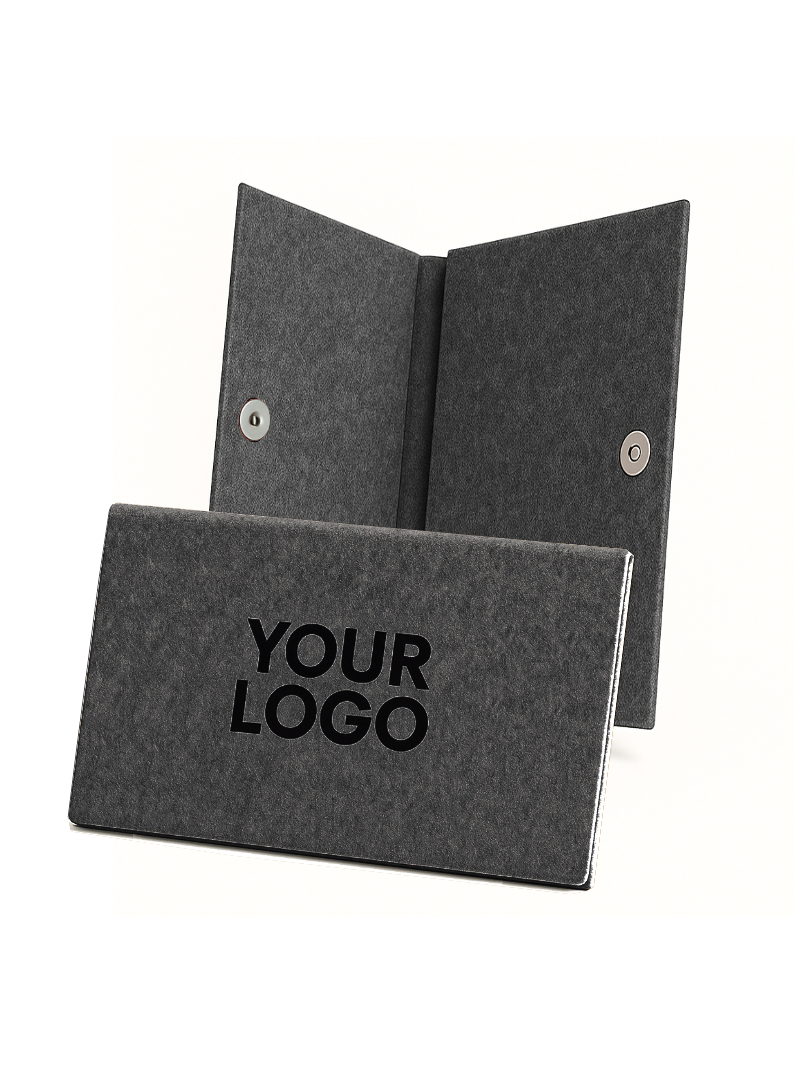 Pochette Feutrine Gris Foncé – Personnalisable avec votre logo